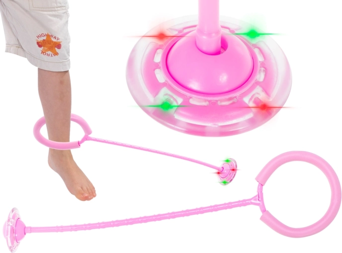 Springring voor de enkel met LED-licht – Roze