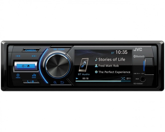 Autoradio JVC met Bluetooth en monitor