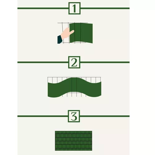 Lint voor omheining 19cmx35m 630g/m2 groen 23706