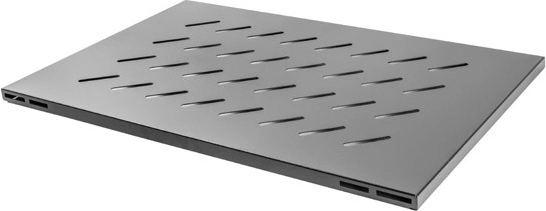 Plank 1U voor 19" rackkasten 1000 mm, 465 × 715 mm, zwart