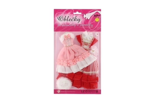 Poppenkleertjes met accessoires - 2 stuks