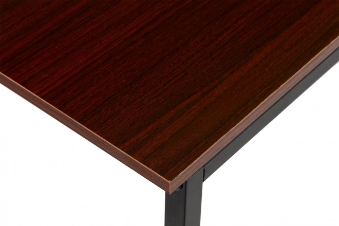 Houten computertafel met loftplanken