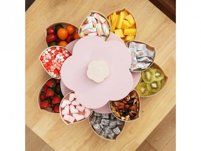 Draaiende organisator voor snacks 2-in-1 met telefoonhouder