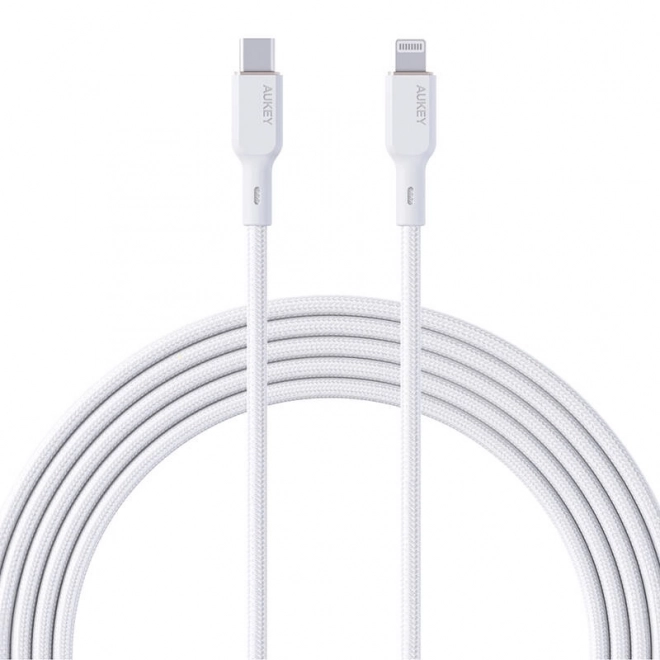 Kabel Aukey USB-C naar Lightning 1,8 m wit