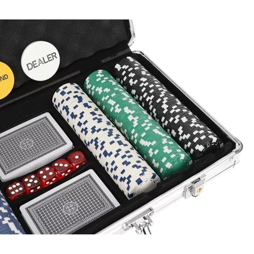Poker - set van 300 fiches in HQ-koffer