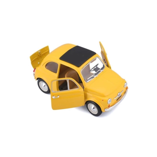 Bburago modelauto Fiat 500 F 1965 geel 1:24