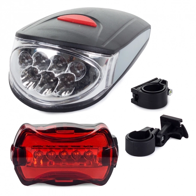 Set van voor- en achter LED fietslichten