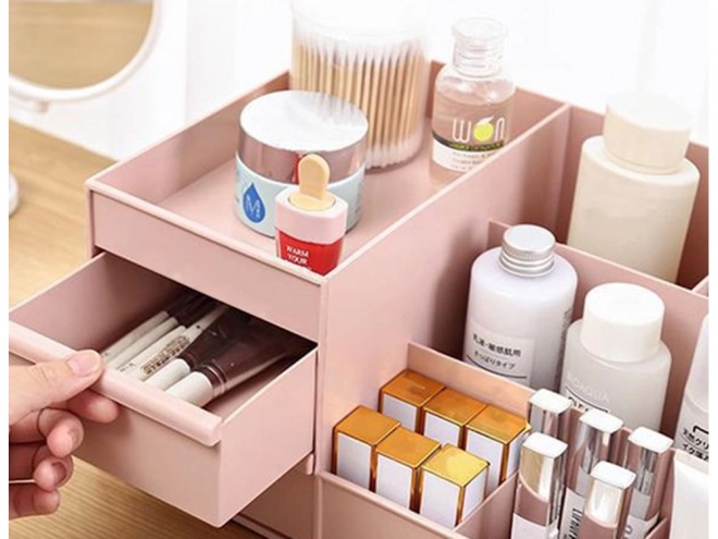 Organizer voor cosmetica en sieraden met lades
