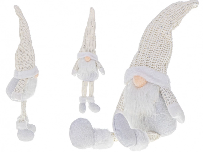 Kerstkabouter met witte baard 47cm