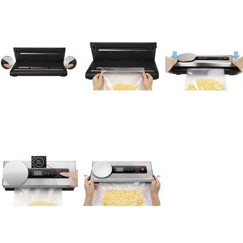 Vacuümmachine / foliesealer met schaal en rollen set RUHHY