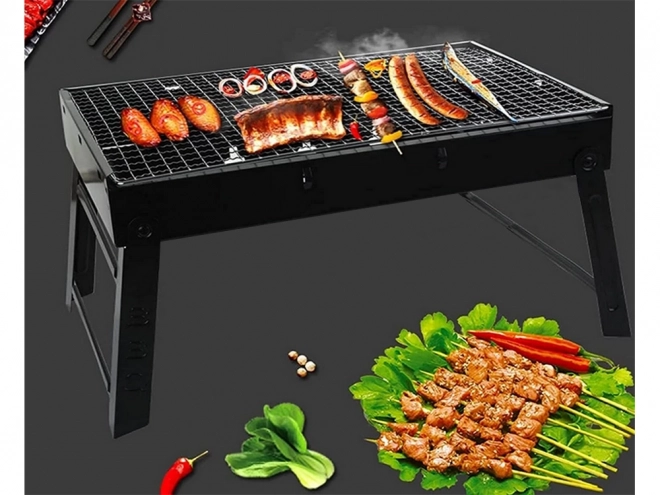 Draagbare inklapbare houtskoolbarbecue voor kamperen en BBQ
