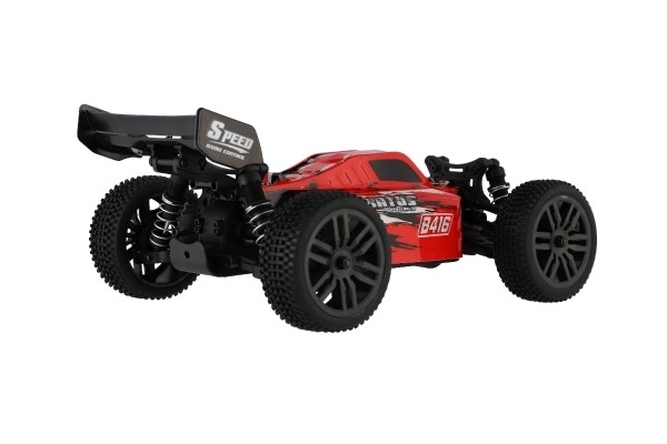 Avtomobil RC Buggy Bonzai Jubatus terrein 30cm plastic 2,4GHz op batterijen + 2x extra pakket in doos 40x14x21 – Rood