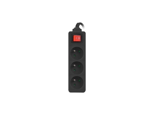 Lanberg verlengkabel 3m zwart