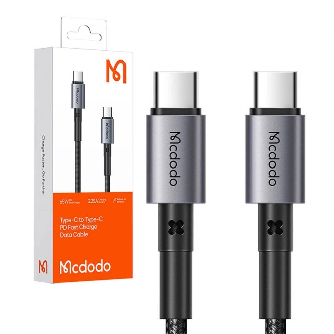 Kabel USB-C naar USB-C 65W 1,5 m zwart