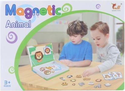 Magnetische bouwset dieren – 34 onderdelen en 8 kaarten