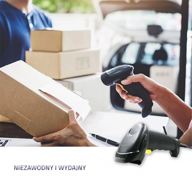 Laser Barcode Scanner 1D USB Zwart