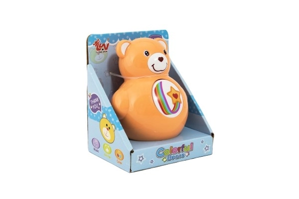 Roly Poly piepende beer 10 cm plastic 10x12x8cm