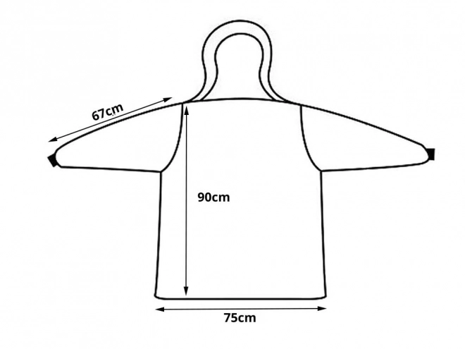 Warme hoodie deken met capuchon XL 2-in-1