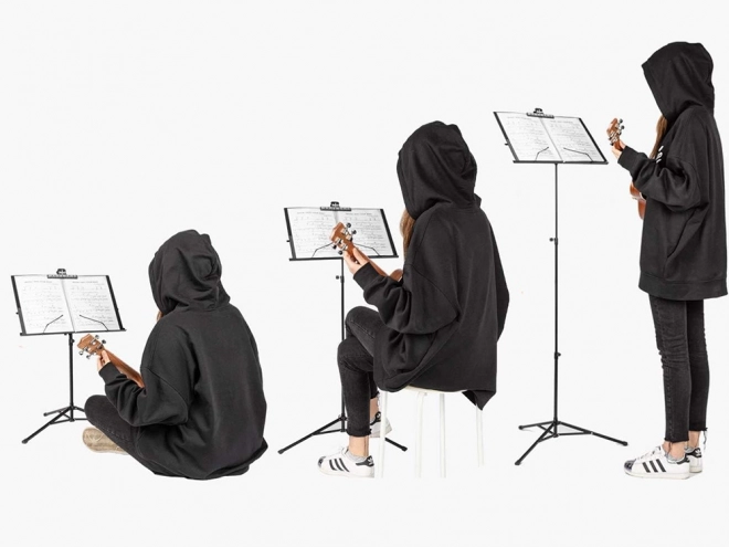 Muziekstandaard met verstelbare inklapbare constructie 130 cm