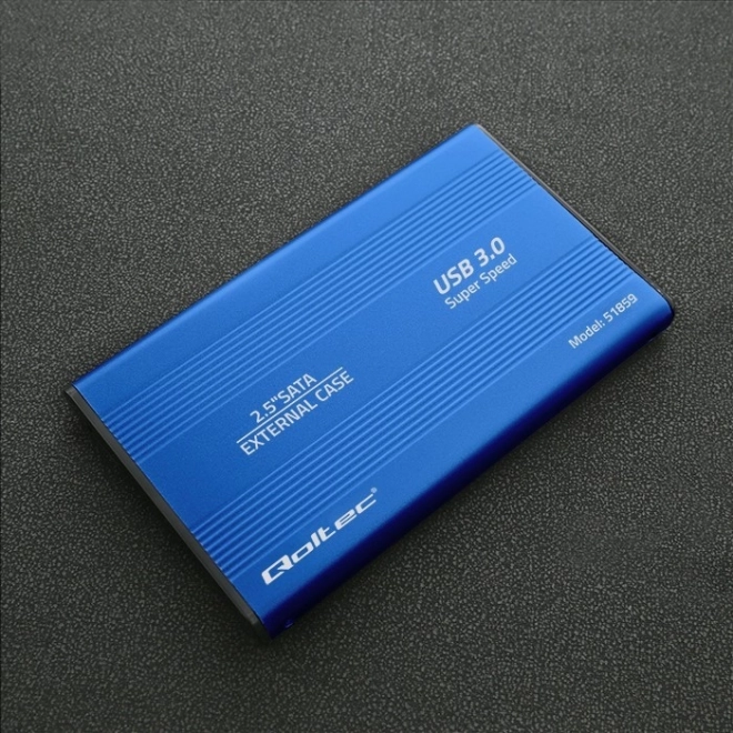 Extern harddisk/SSD-behuizing 2.5" SATA3 USB 3.0 Blauw