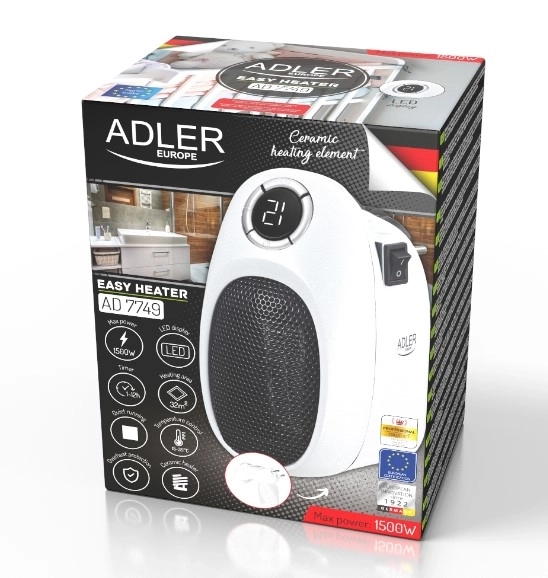 Adler AD 7749 Thermo ventilator - Gemakkelijke verwarming