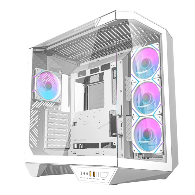 Computerbehuizing Darkflash met RGB-ventilatoren en GPU-houder wit