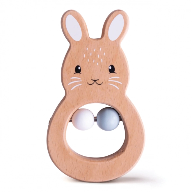 Bigjigs Baby Houten Rammelaar Konijn