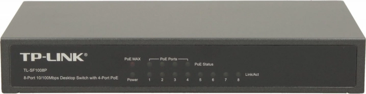 PoE Switch 8 poorten 10/100M Desktop