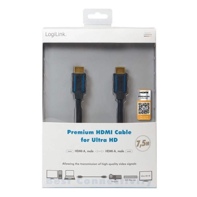 HDMI-kabel Ultra HD 7.5m Premium