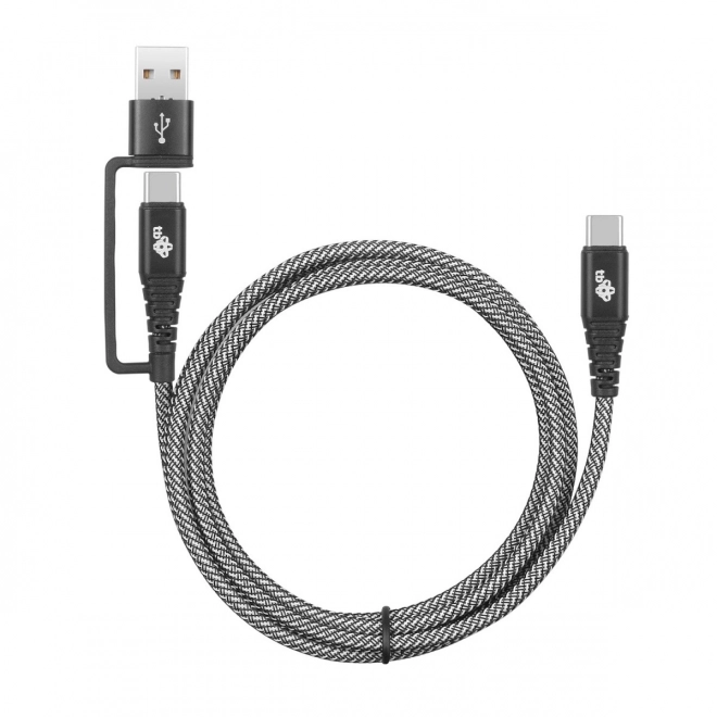 Kabel 2-in-1: USB-C en USB A met een lengte van 1,2 m