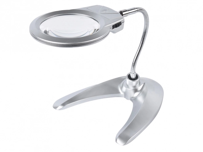 Tafelvergrootglas met 2 LED-diodes 2x 6x verstelbare arm