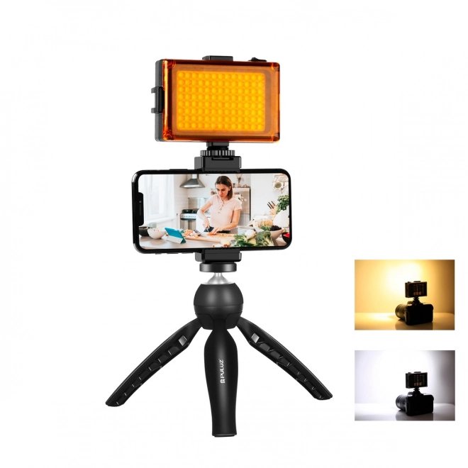 Puluz live-uitzending set met statiefhouder en LED-lamp