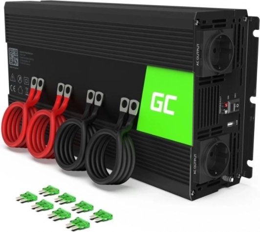 Omvormer 24V/230V 3000W/6000W zuivere sinus Green Cell