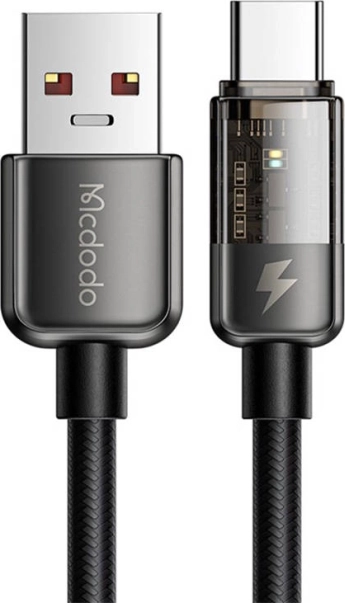 USB‑C-kabel Mcdodo 100 W, 6 A, 1,8 m, zwart