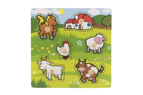 Insteekspel Mijn eerste dieren - 6 stukjes