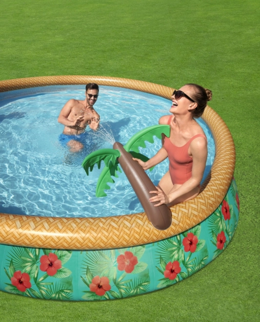 Opblaasbaar zwembad met tropische sproeier Bestway 457 x 84 cm