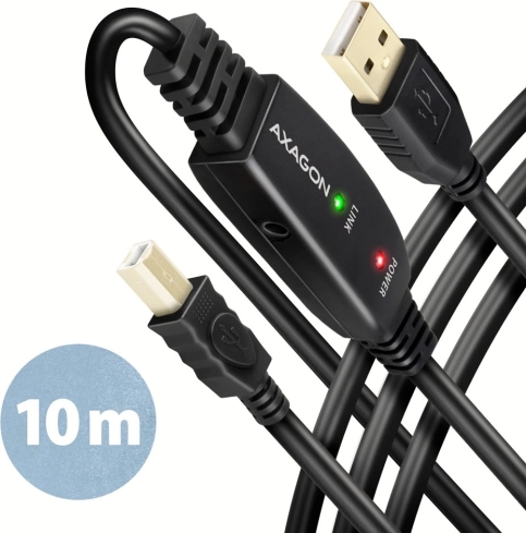 Axagon ADR-210B actieve USB 2.0-kabel 10 m