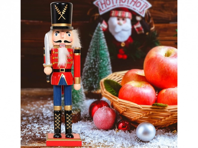 Houten notenkraker soldaat kerstdecoratie