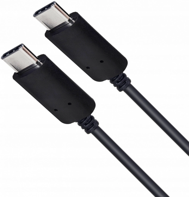 USB C - USB C siliconen kabel 1m zwart