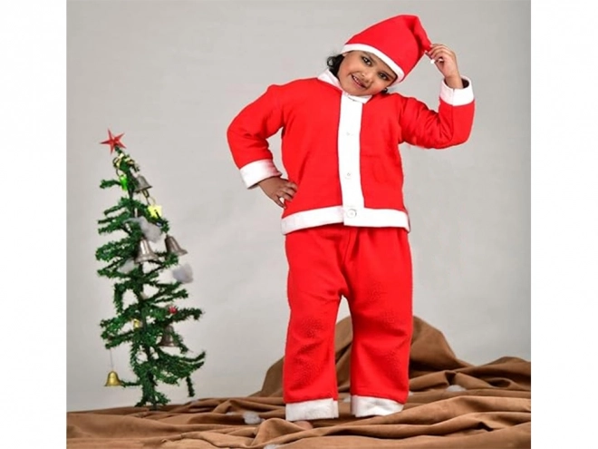 Kerstman kostuum voor jongens met muts en baard