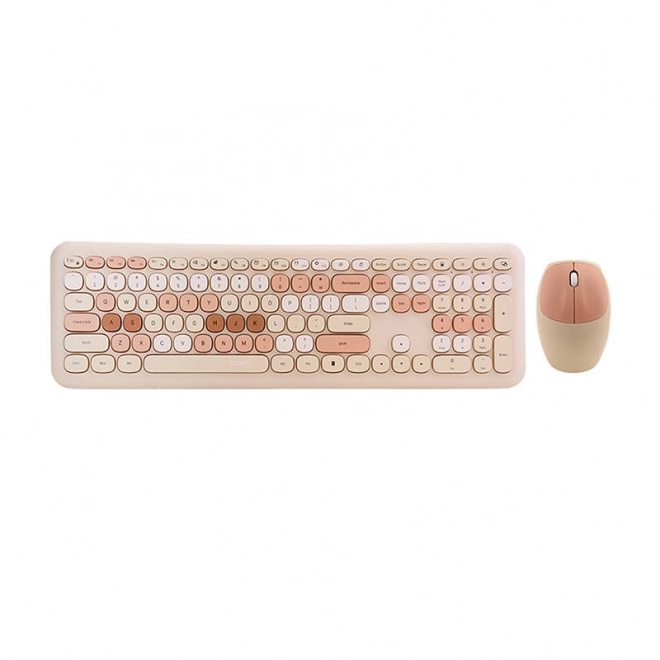 MOFII draadloze toetsenbord- en muisset beige