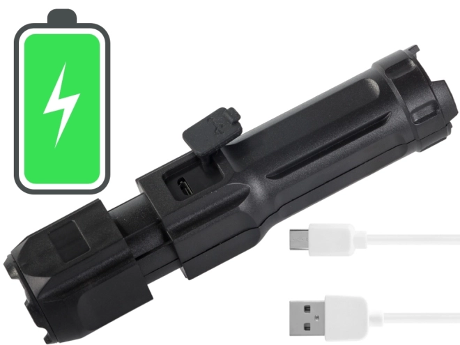 Oplaadbare tactische LED-zaklamp met zoomfunctie
