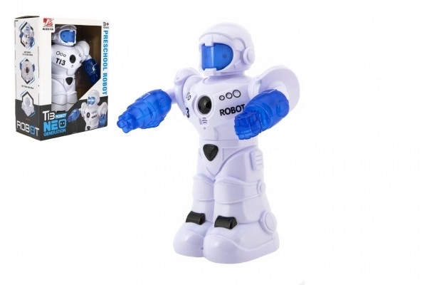 Rijdende pratende robot met licht en geluid in doos