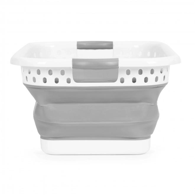Opvouwbare wasmand siliconen kom wit-grijs 20 l van ModernHome