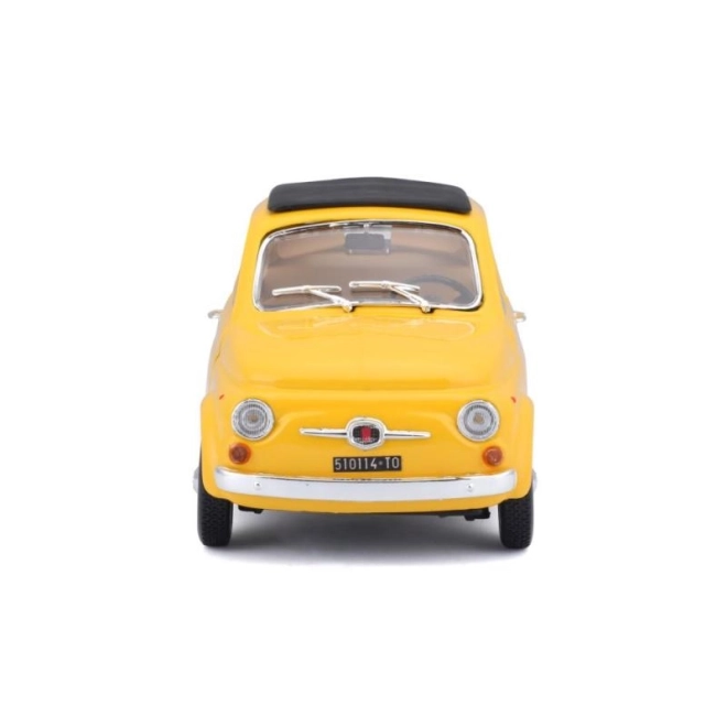 Bburago modelauto Fiat 500 F 1965 geel 1:24