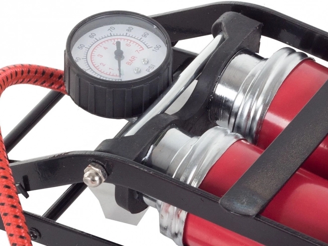 Tweepompige voetpomp met manometer