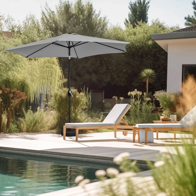 Opvouwbare grijze tuinbalkonparasol 210 cm