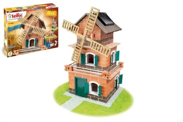 Bouwset Teifoc Molen - zonne-energie 380 stuks in doos 44x33x11cm