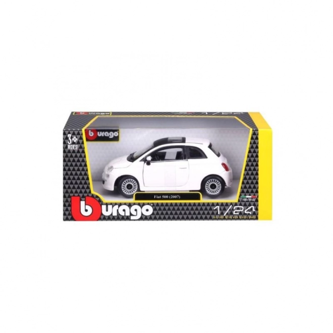 Bburago Fiat 500 modelauto 1:24 wit