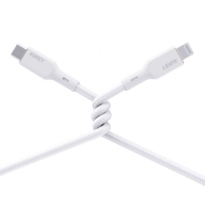 Kabel Aukey USB-C naar Lightning 1,8 m wit